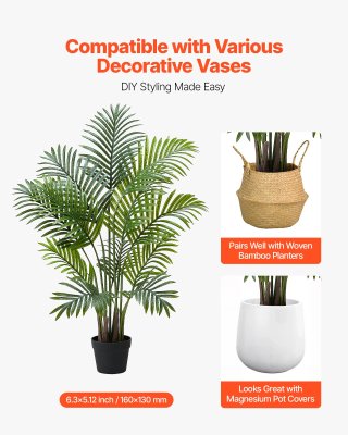 Palma Areca Artificiale 122 cm Confezione da 2