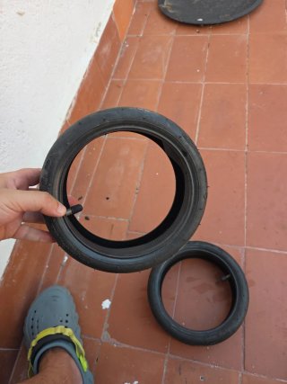 Neumático y cámara patinete