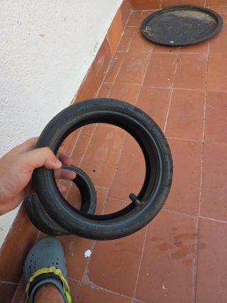 Neumático y cámara patinete