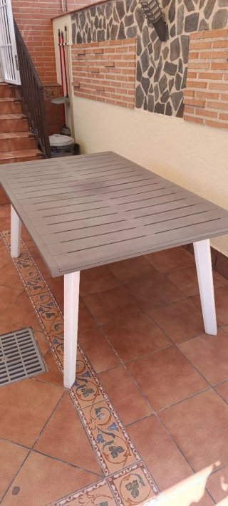 Mesa de jardín Keter Harmony Blanco/ Topo