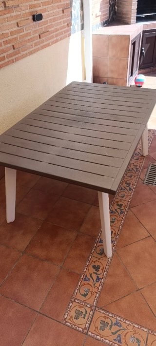 Mesa de jardín Keter Harmony Blanco/ Topo