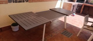 Mesa de jardín Keter Harmony Blanco/ Topo