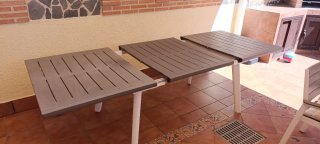Mesa de jardín Keter Harmony Blanco/ Topo