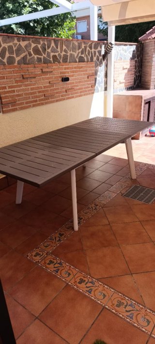 Mesa de jardín Keter Harmony Blanco/ Topo