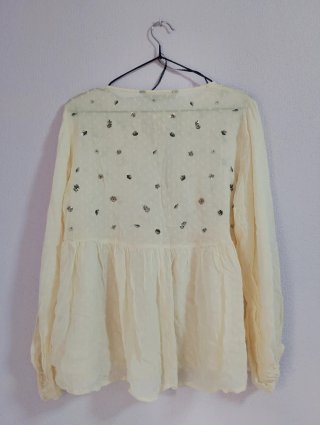 Blusa boho Zara bordada T.M