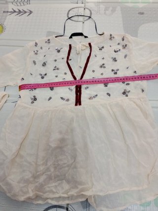Blusa boho Zara bordada T.M