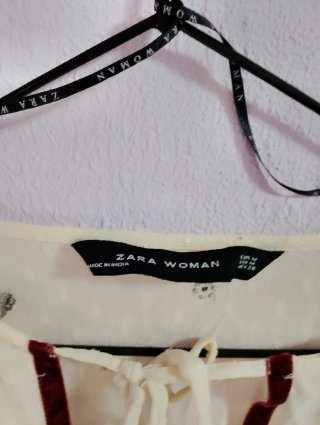 Blusa boho Zara bordada T.M
