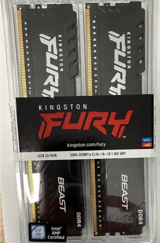 RAM Kingston FURY 32GB DDR4 3200MHz CL16 (2x16GB)
