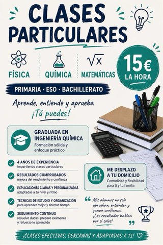 CLASES PARTICULARES FISICA QUIMICA MATES MURCIA