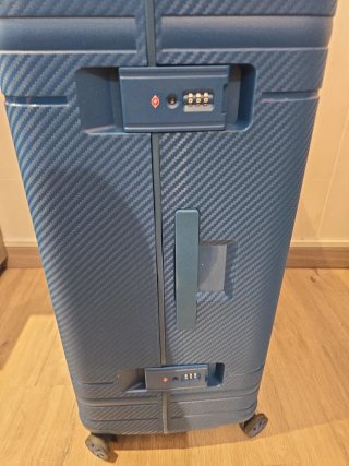 Maleta grande Movom azul cierre anclaje