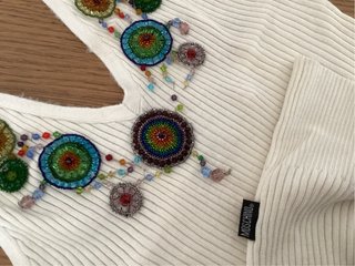 Top Moschino Jeans con perline
