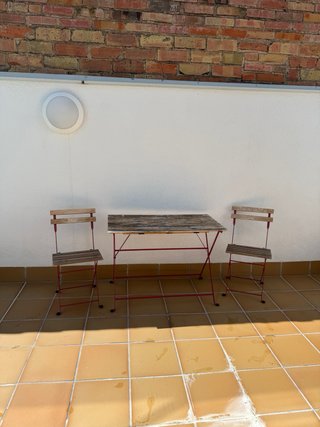 Mesa y 2 Sillas Plegables Exterior