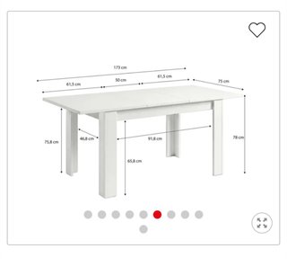 Mesa Comedor Extensible Blanca