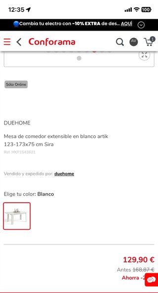 Mesa Comedor Extensible Blanca