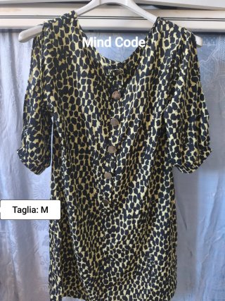 Vestito Mind Code nero/giallo taglia M