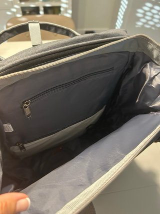Mochila Pañalera Bebé Gris con Cambiador