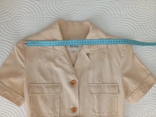 Sahariana MNG mujer manga corta beige Talla S
