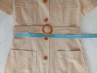 Sahariana MNG mujer manga corta beige Talla S