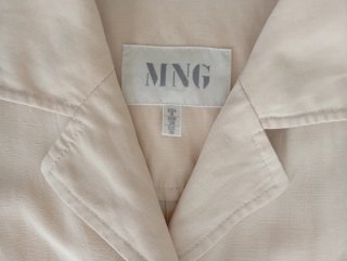 Sahariana MNG mujer manga corta beige Talla S