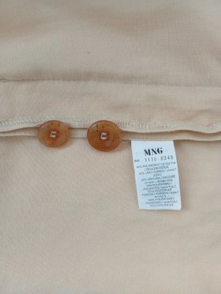 Sahariana MNG mujer manga corta beige Talla S