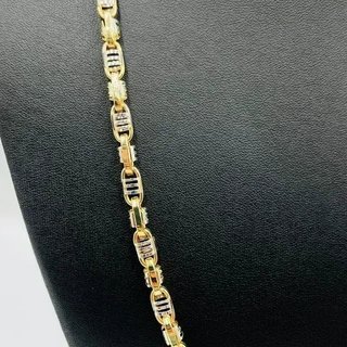 Cadena Barbate Bicolor 5.5mm 18K