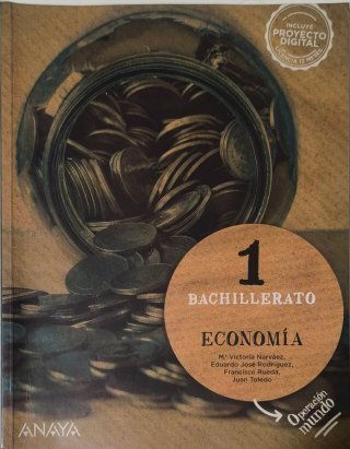 Libro de 1⁰ de bachillerato de Economía Anaya