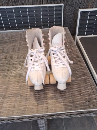 Patines blancos niña Talla 37+ protecciones