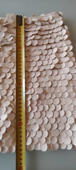 Falda Zara Talla M Círculos Piel Beige