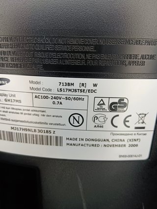 Monitor Samsung SyncMaster, 713м, 17¨