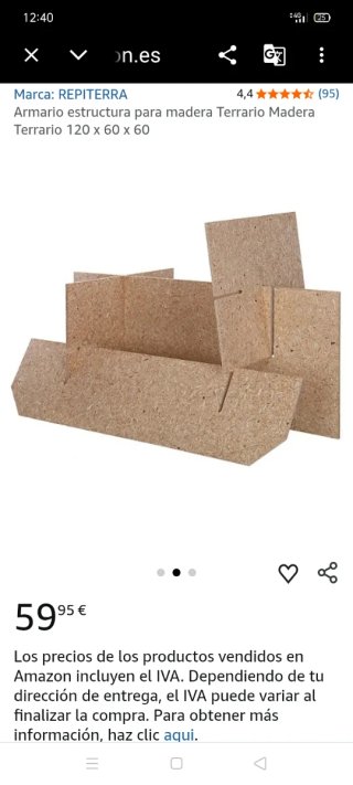 estantería o estructura para Terrario