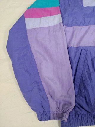 Butterfly cortavientos vintage 90s color block L