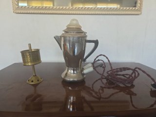 Cafetera antigua plata años 30-40