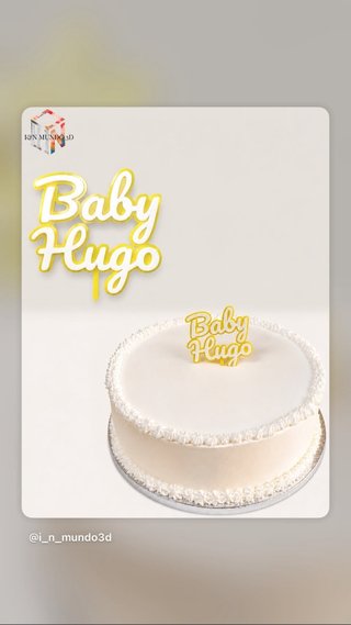 TOPPER PERSONALIZADO PARA TARTA -IMPRESION 3D