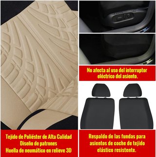 Fundas Asientos Coche Beige 3D