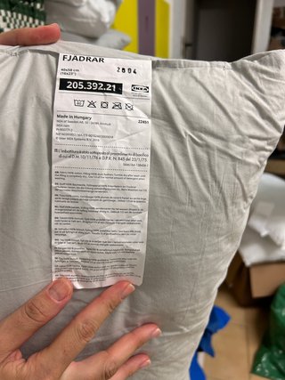 Cojín IKEA FJÄDRAR 40x58 cm Gris