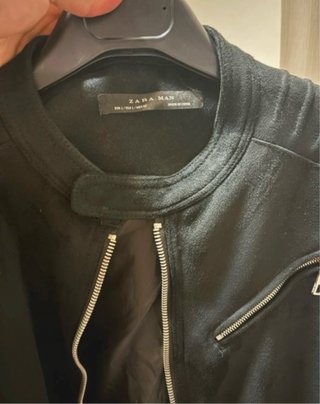 Giacca in camoscio ZARA nera
