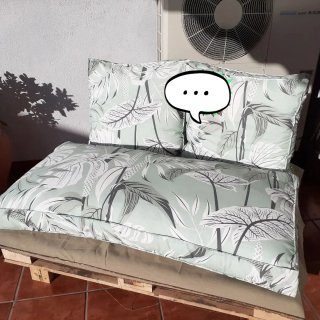 Cojines para palets (beige y verde)