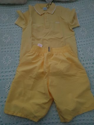 Conjunto BOSS niño amarillo
