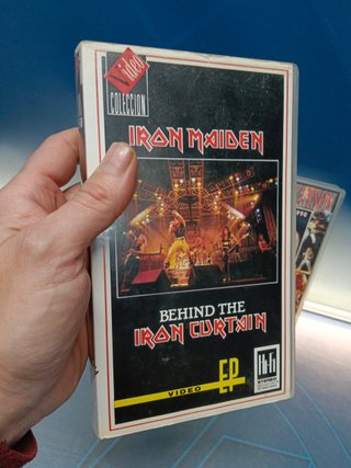 VHS IRON MAIDEN BEHIND THE IRON CURTAIN + Bruce Dickinson all areas- Dive! Dive! Live! VHS 1991 Ed Alemana