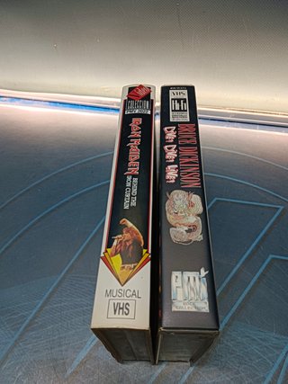 VHS IRON MAIDEN BEHIND THE IRON CURTAIN + Bruce Dickinson all areas- Dive! Dive! Live! VHS 1991 Ed Alemana