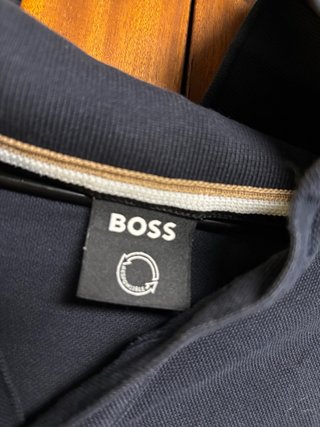 Polo BOSS manga corta negro