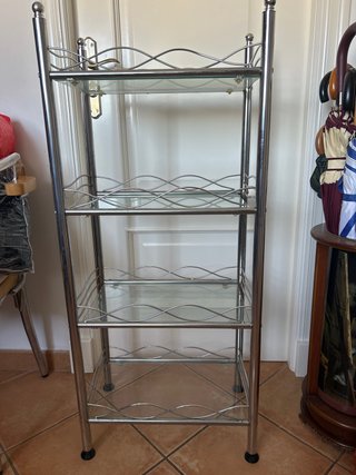 Estantería Metálica y Cristal