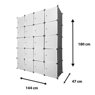 Armario Vestidor Negro 20 Cubos/Puertas NUEVO!