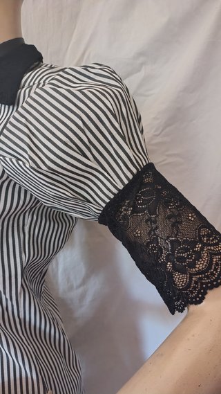 Camicia gessata stile alternativo/gotico