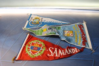 11 banderines recuerdo de ciudades de España, años 60.