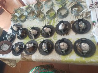 Ojos de buey con bombilla y transformador