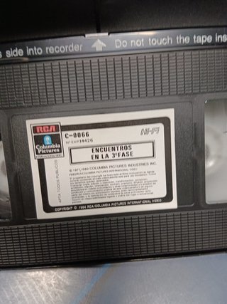 PELÍCULA VHS Edición especial , encuentros en la tercera fase