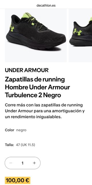 Under Armour HOVR Turbulence Zapatillas 45