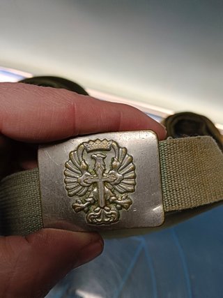 3 cinturones del ejercito militar español, cinturón de lona verde con hebilla metálica ajustable, dos de ellos