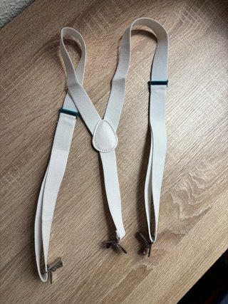 Tirantes blancos con detalles turquesa